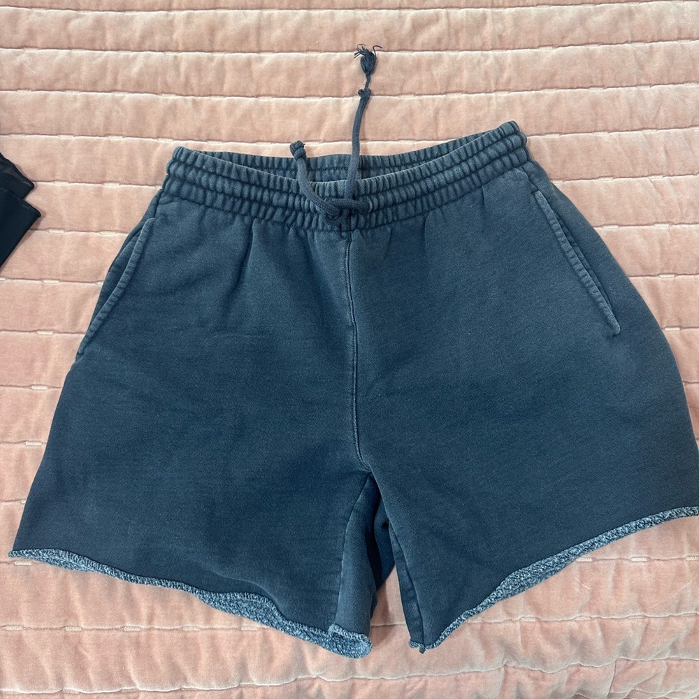 Aritzia Dark Teal Athletic Drawstring Shorts